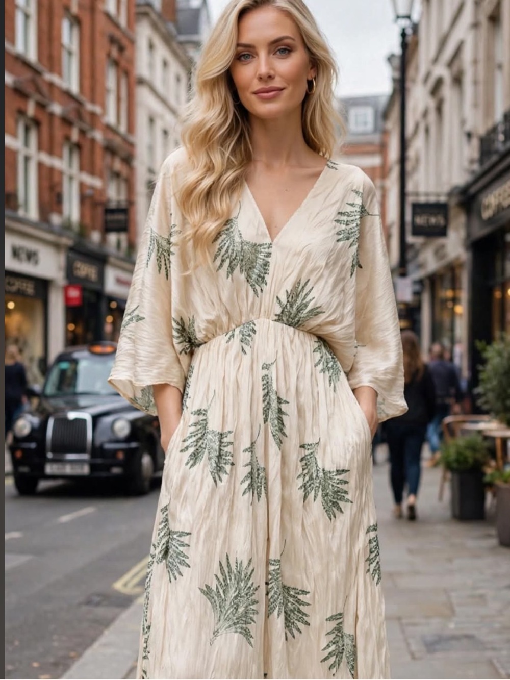 ZARA NWT WRINKLE EFFECT TIE DYE MIDI DRESS